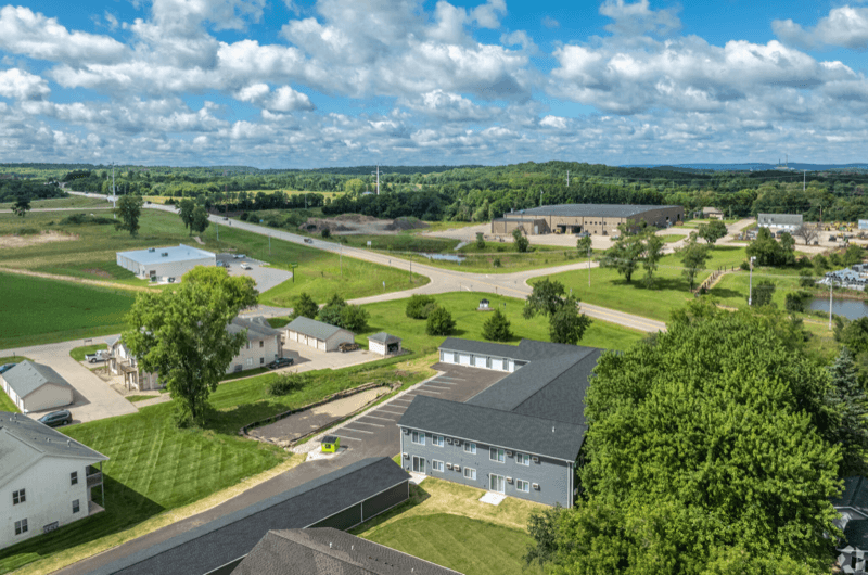 Aerial view of The Arnie Apartments