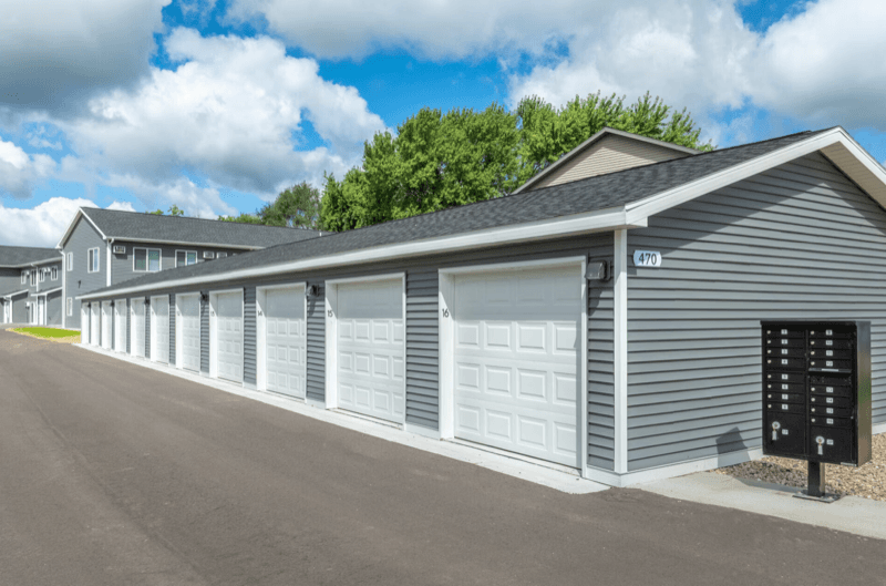 Covered garage parking