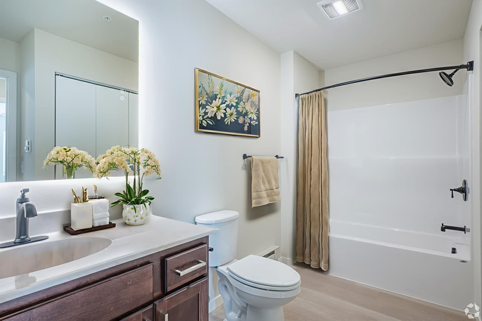 Staged apartment interior
