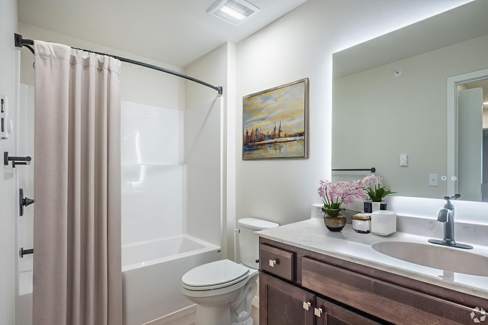 Staged apartment interior