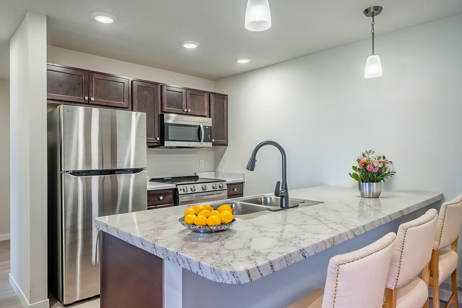 Staged apartment interior