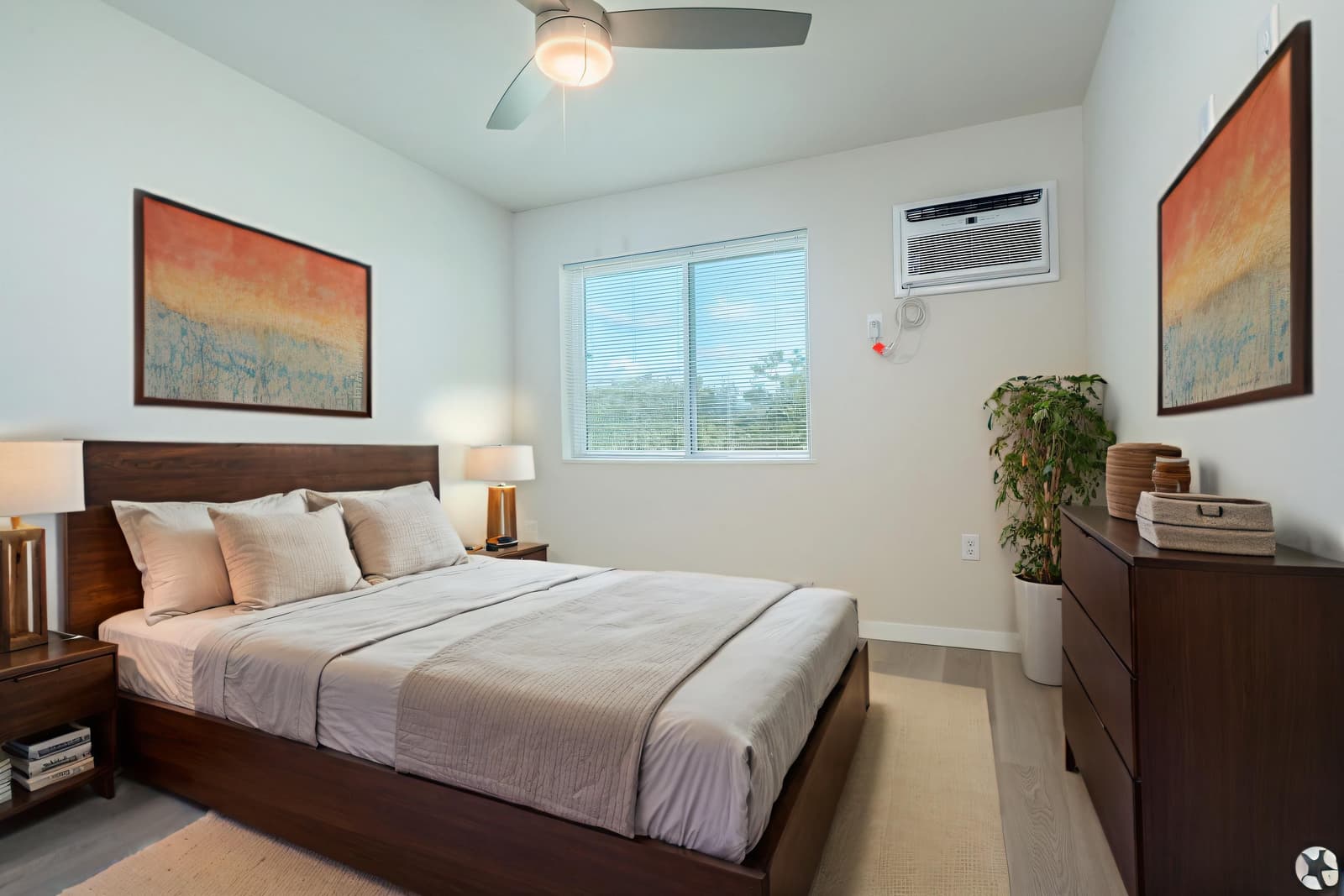 Staged apartment interior