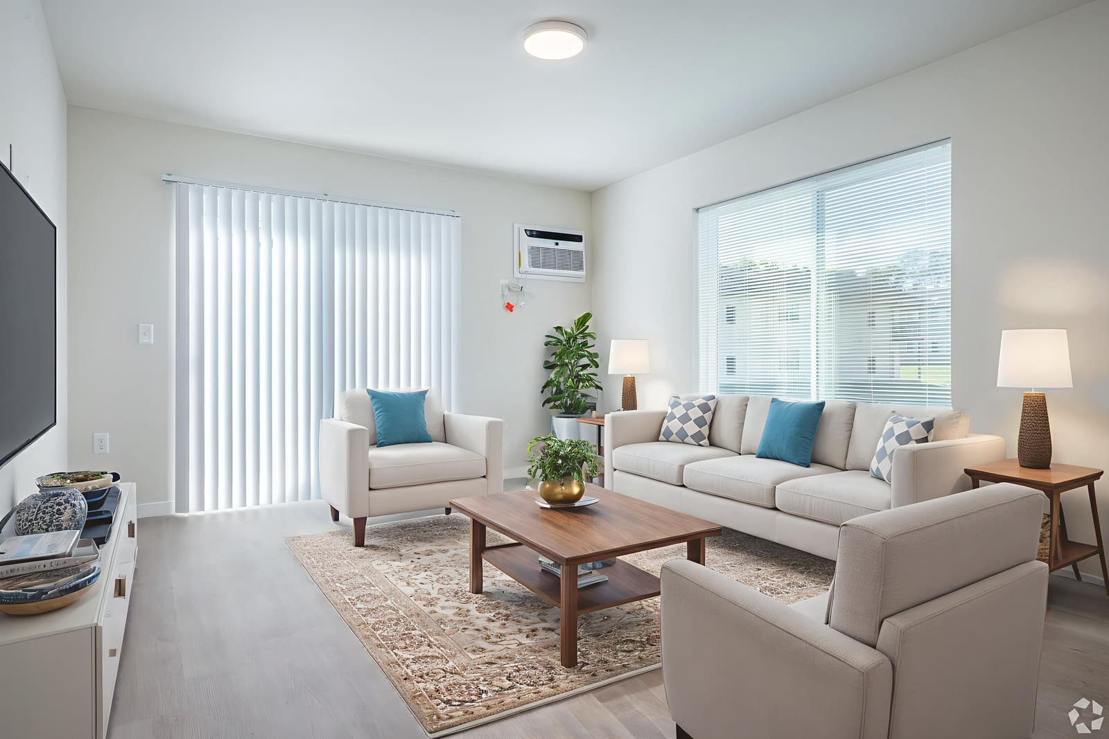 Staged apartment interior